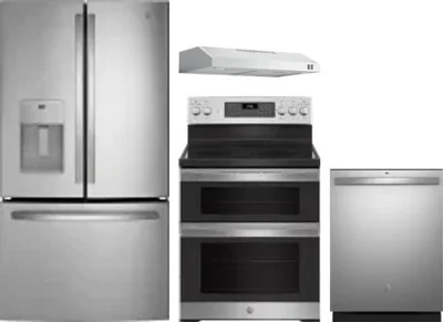 4 Piece Package Includes Refrigerator, Range, Hood And Dishwasher