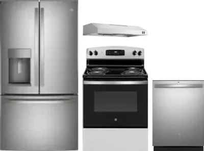 4 Piece Package Includes Refrigerator, Range, Hood And Dishwasher