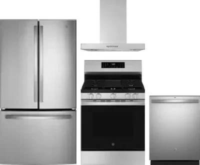 4 Piece Package Includes Refrigerator, Range, Hood And Dishwasher