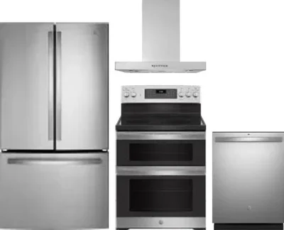 4 Piece Package Includes Refrigerator, Range, Hood And Dishwasher