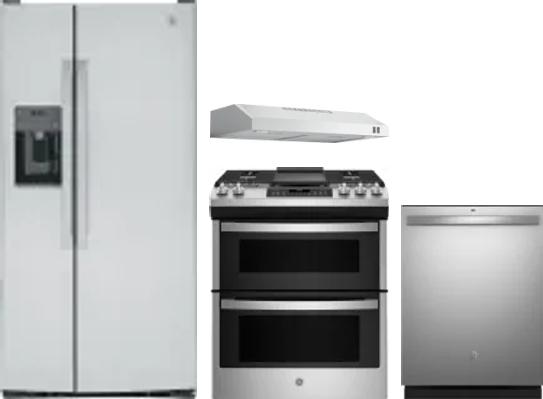 4 Piece Package Includes Refrigerator, Range, Hood And Dishwasher