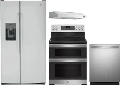 4 Piece Package Includes Refrigerator, Range, Hood And Dishwasher