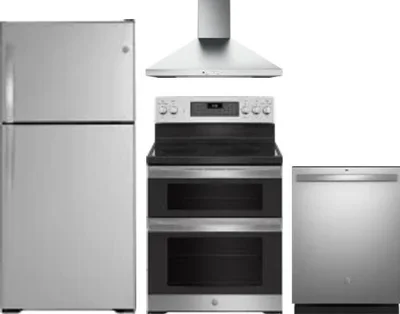 4 Piece Package Includes Refrigerator, Range, Hood And Dishwasher