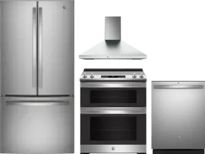 4 Piece Package Includes Refrigerator, Range, Hood And Dishwasher