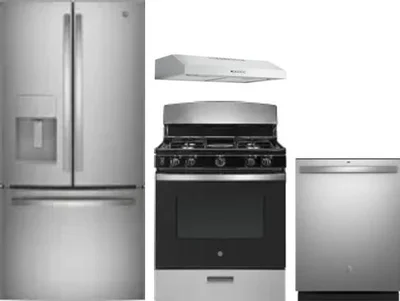 4 Piece Package Includes Refrigerator, Range, Hood And Dishwasher