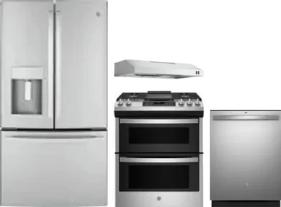 4 Piece Package Includes Refrigerator, Range, Hood And Dishwasher