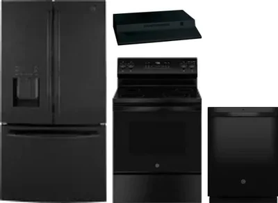 4 Piece Package Includes Refrigerator, Range, Hood And Dishwasher