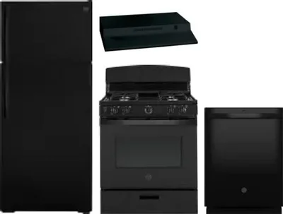 4 Piece Package Includes Refrigerator, Range, Hood And Dishwasher