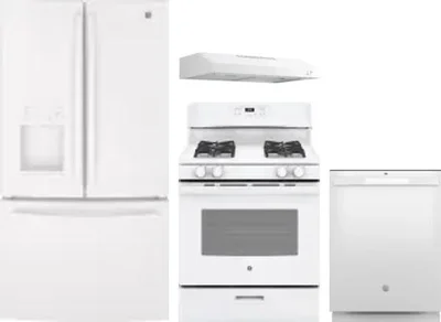 4 Piece Package Includes Refrigerator, Range, Hood And Dishwasher