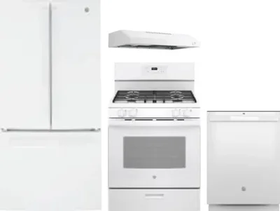 4 Piece Package Includes Refrigerator, Range, Hood And Dishwasher