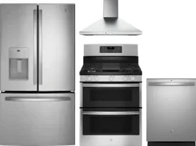 4 Piece Package Includes Refrigerator, Range, Hood And Dishwasher