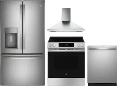 4 Piece Package Includes Refrigerator, Range, Hood And Dishwasher