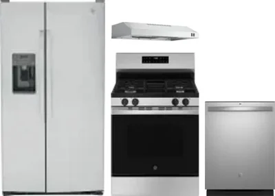 4 Piece Package Includes Refrigerator, Range, Hood And Dishwasher