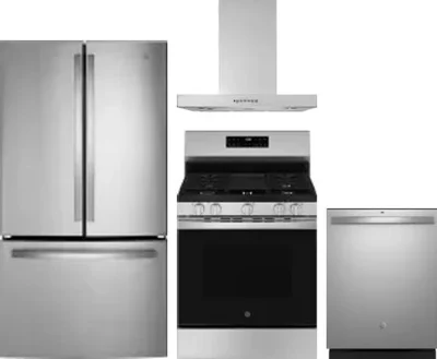 4 Piece Package Includes Refrigerator, Range, Hood And Dishwasher