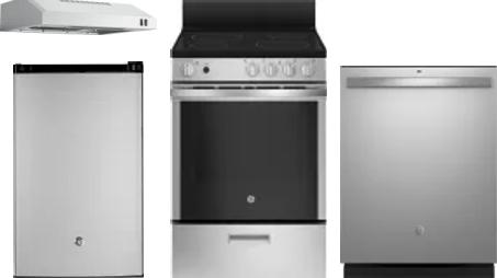 4 Piece Package Includes Refrigerator, Range, Hood And Dishwasher