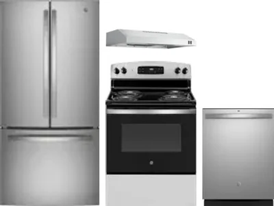 4 Piece Package Includes Refrigerator, Range, Hood And Dishwasher