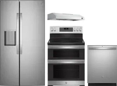 4 Piece Package Includes Refrigerator, Range, Hood And Dishwasher