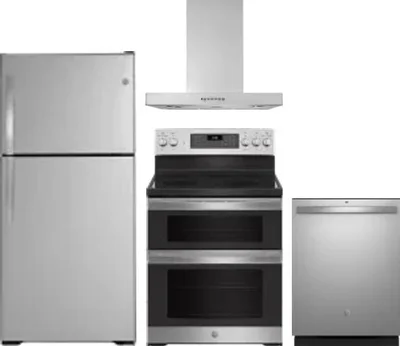 4 Piece Package Includes Refrigerator, Range, Hood And Dishwasher