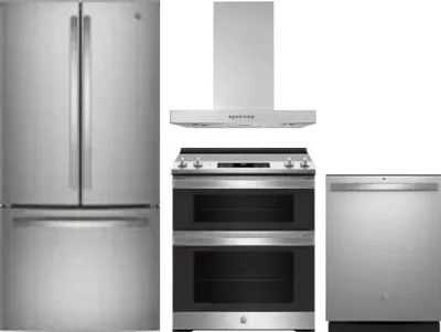 4 Piece Package Includes Refrigerator, Range, Hood And Dishwasher