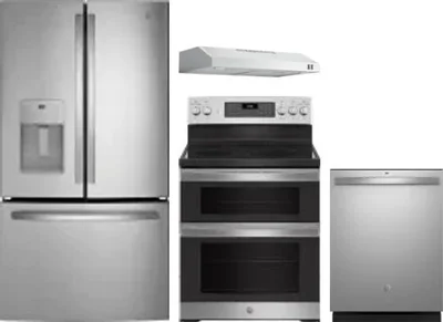 4 Piece Package Includes Refrigerator, Range, Hood And Dishwasher