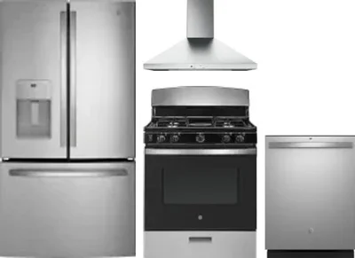 4 Piece Package Includes Refrigerator, Range, Hood And Dishwasher