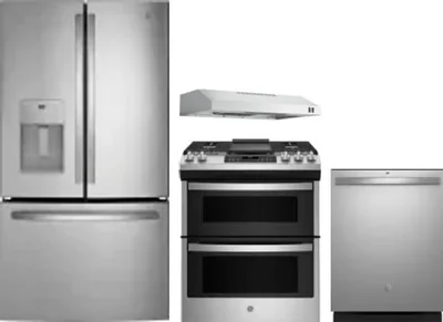 4 Piece Package Includes Refrigerator, Range, Hood And Dishwasher