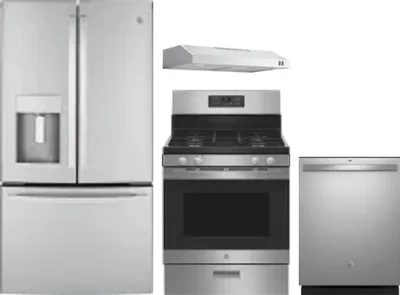 4 Piece Package Includes Refrigerator, Range, Hood And Dishwasher