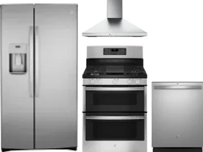 4 Piece Package Includes Refrigerator, Range, Hood And Dishwasher