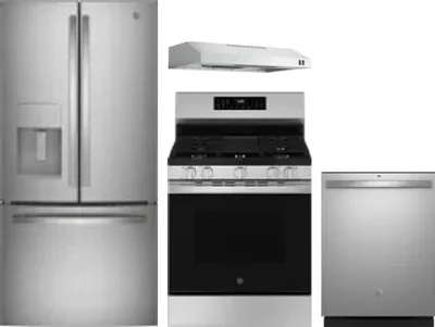 4 Piece Package Includes Refrigerator, Range, Hood And Dishwasher
