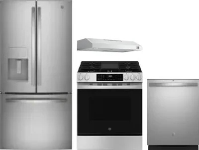 4 Piece Package Includes Refrigerator, Range, Hood And Dishwasher