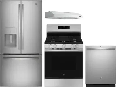 4 Piece Package Includes Refrigerator, Range, Hood And Dishwasher