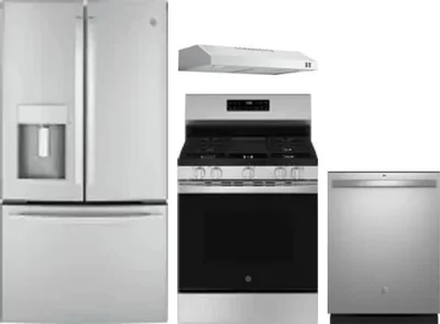4 Piece Package Includes Refrigerator, Range, Hood And Dishwasher