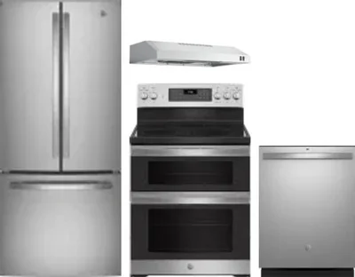 4 Piece Package Includes Refrigerator, Range, Hood And Dishwasher