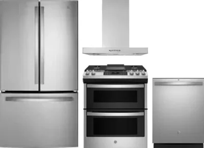 4 Piece Package Includes Refrigerator, Range, Hood And Dishwasher