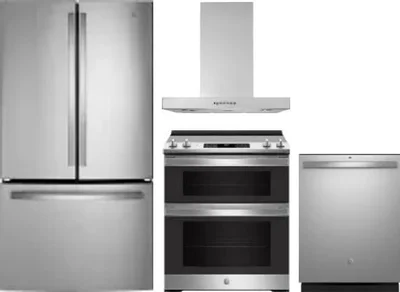 4 Piece Package Includes Refrigerator, Range, Hood And Dishwasher
