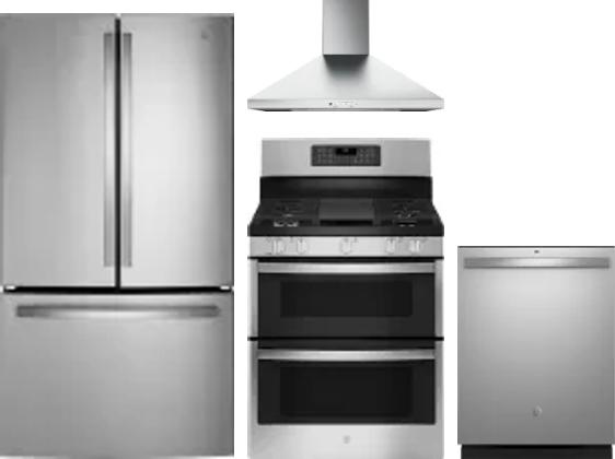 4 Piece Package Includes Refrigerator, Range, Hood And Dishwasher
