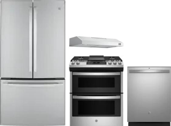 4 Piece Package Includes Refrigerator, Range, Hood And Dishwasher