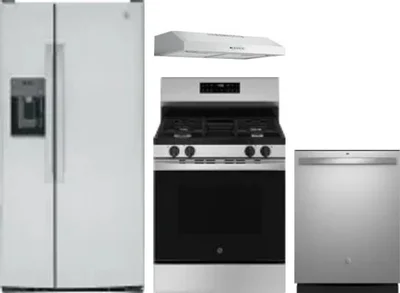4 Piece Package Includes Refrigerator, Range, Hood And Dishwasher