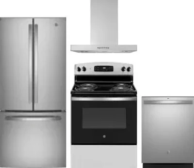 4 Piece Package Includes Refrigerator, Range, Hood And Dishwasher