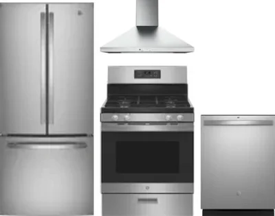 4 Piece Package Includes Refrigerator, Range, Hood And Dishwasher