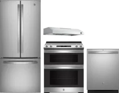 4 Piece Package Includes Refrigerator, Range, Hood And Dishwasher