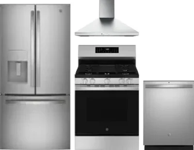 4 Piece Package Includes Refrigerator, Range, Hood And Dishwasher