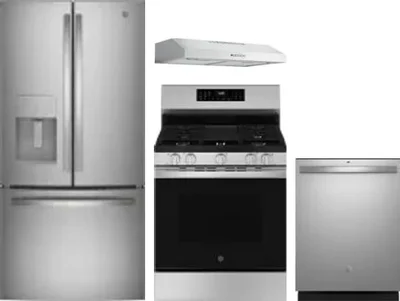 4 Piece Package Includes Refrigerator, Range, Hood And Dishwasher