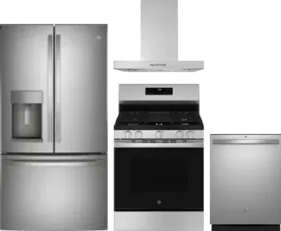 4 Piece Package Includes Refrigerator, Range, Hood And Dishwasher