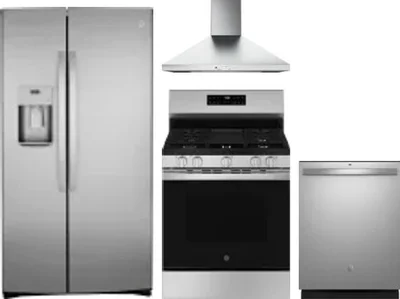 4 Piece Package Includes Refrigerator, Range, Hood And Dishwasher