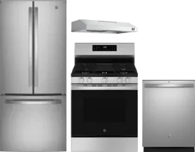 4 Piece Package Includes Refrigerator, Range, Hood And Dishwasher