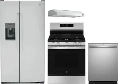 4 Piece Package Includes Refrigerator, Range, Hood And Dishwasher