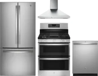 4 Piece Package Includes Refrigerator, Range, Hood And Dishwasher