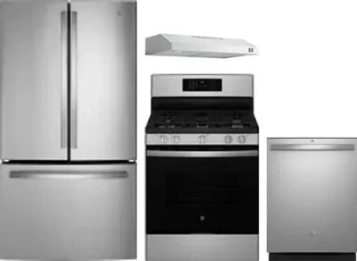 4 Piece Package Includes Refrigerator, Range, Hood And Dishwasher