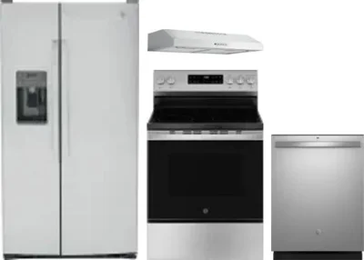 4 Piece Package Includes Refrigerator, Range, Hood And Dishwasher